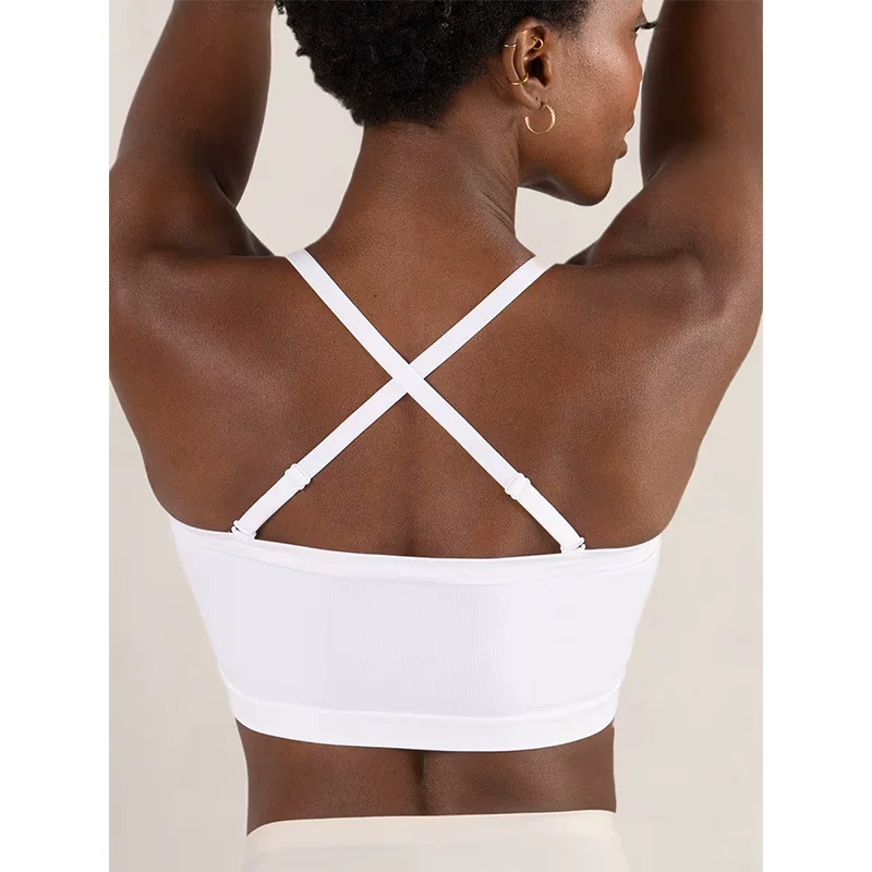 Large-sized bra fixed cup, comfortable without steel ring, body-shaping silicone anti-slip strip, strapless